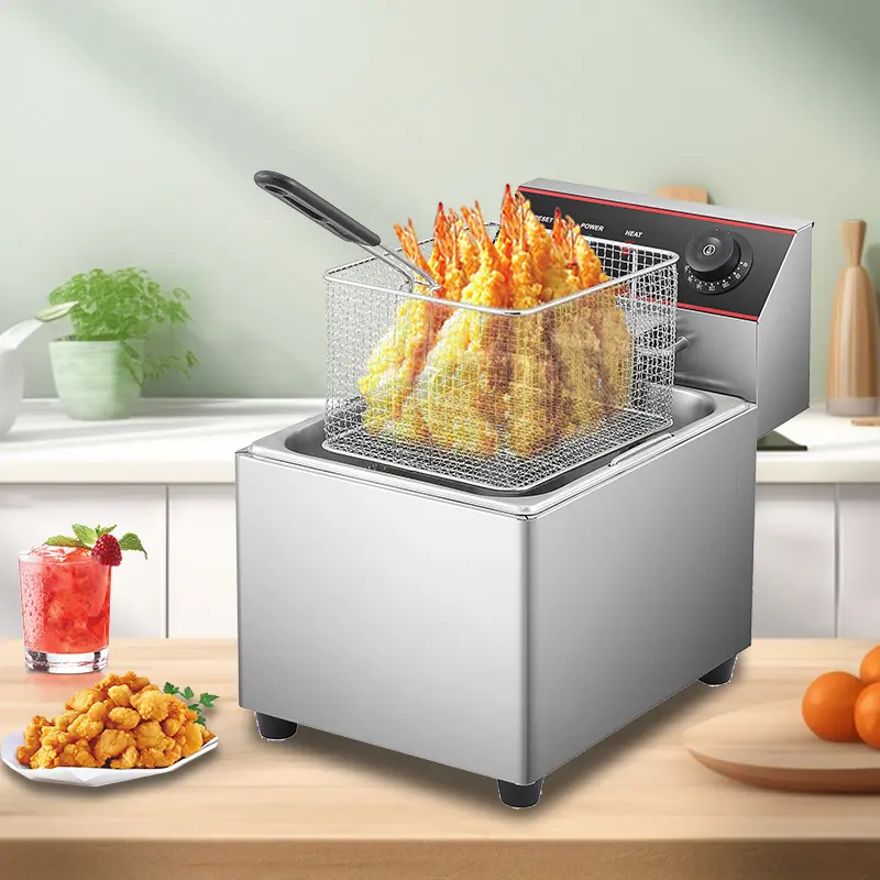 Compact Electric Single 8L Fryer - Perfect for Easy Cooking!