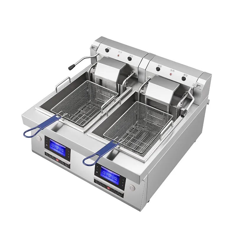 Dual Tank 12L Automatic Lifting Fryer for Effortless Cooking