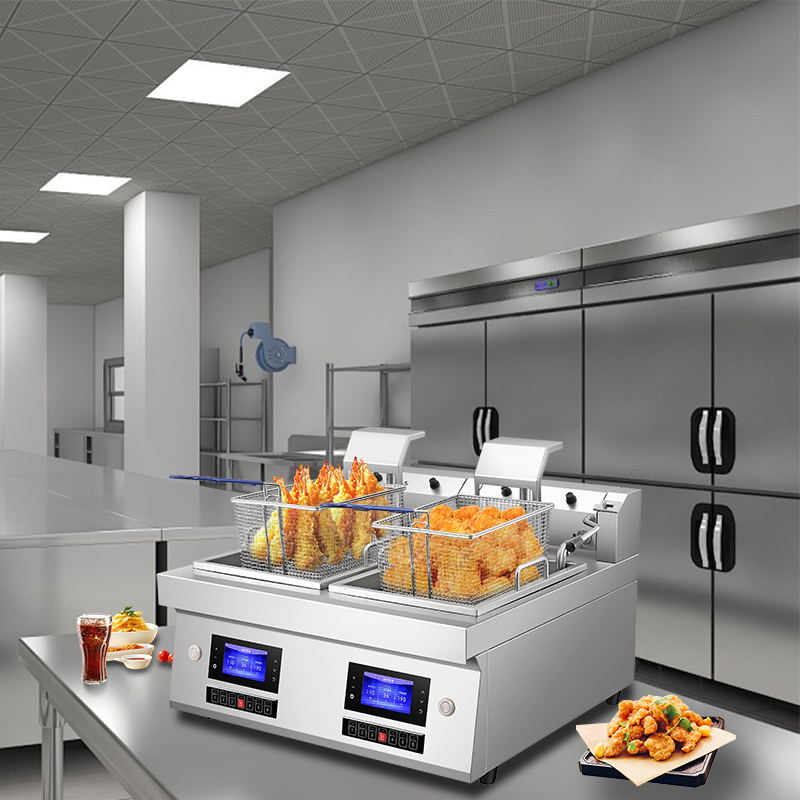 Dual Tank 12L Automatic Lifting Fryer for Effortless Cooking