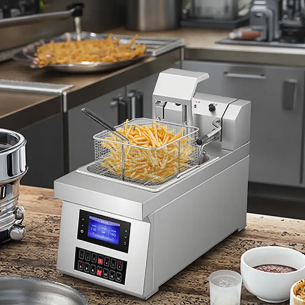 Automatic Lifting Fryer: Perfectly Crispy, Effortless Cooking!