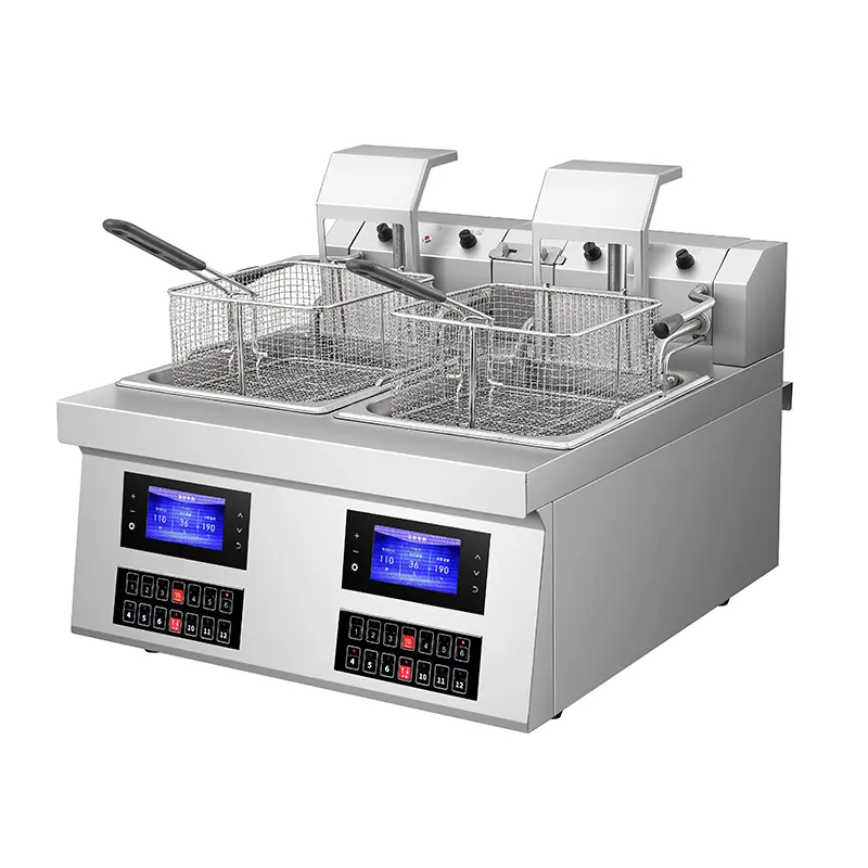 Dual Tank Automatic Lifting Fryer: Effortless Cooking!